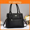 Elegant Pu Black Tote Bag For Women With Stylish Design And Interior Spacious