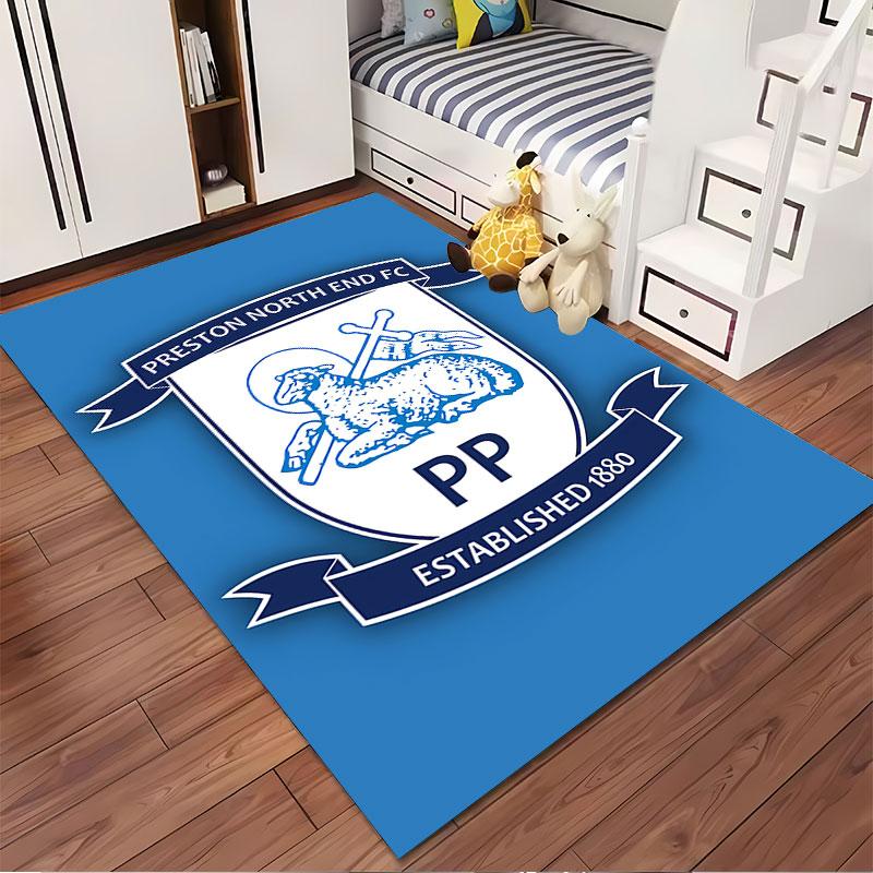 Preston North End FC Logo Carpet Suitable As a Non-slip Mat for the Living Room or Bedroom Sofa