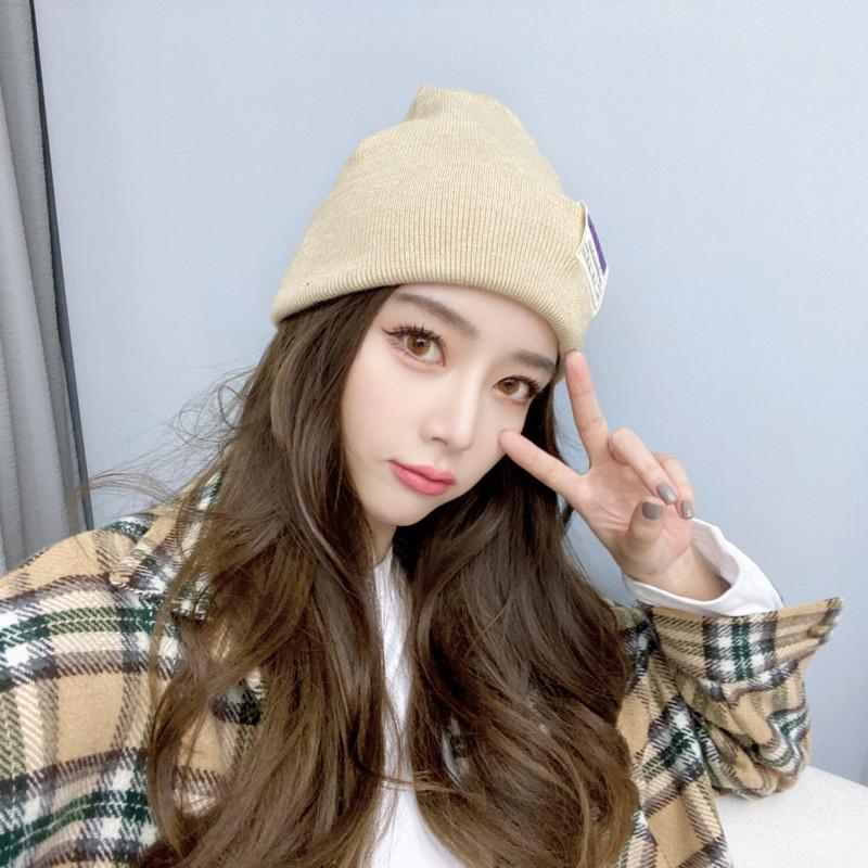 Autumn and Winter Warm Ear Protection Knitted Hat Women's Versatile Candy Color High Density Wool Hat Men's Hat