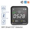 Multifunctional CO2 Detector Temperature Humidity Tester 3 In 1 Carbon  Dioxide Detector Air Quality Monitor WiFi Alarm Senor with LED Digital Display