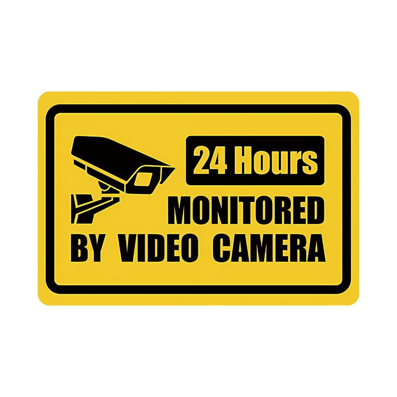 Vintage Tin Sign Retro Warning Metal Sign Video Surveillance Signs No Trespassing Sign Poster For Garage Home Man Cave Wall Deco