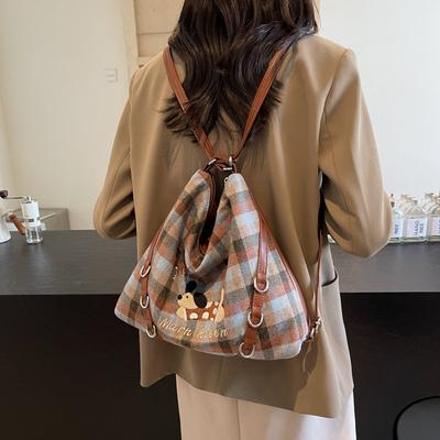 Casual Embroidery Bag Women's 2025 New Backpack Travel Lightweight Shoulder Tote Bag Large Capacity Messenger Bag
