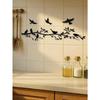 Metal Wall Art Bird Sculpture Set 5 Pcs Rustproof Outdoor Indoor Decor Gift