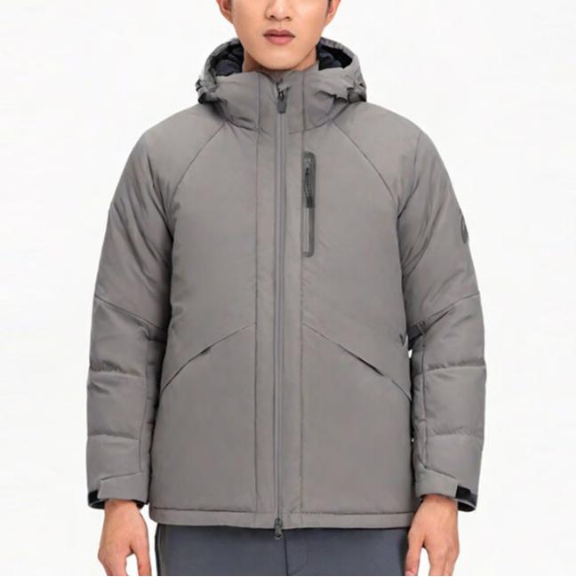 Asics Water-Resistant Warm Hooded Sports Down Jacket Men Jackets Dark-Gray 2031E872-020