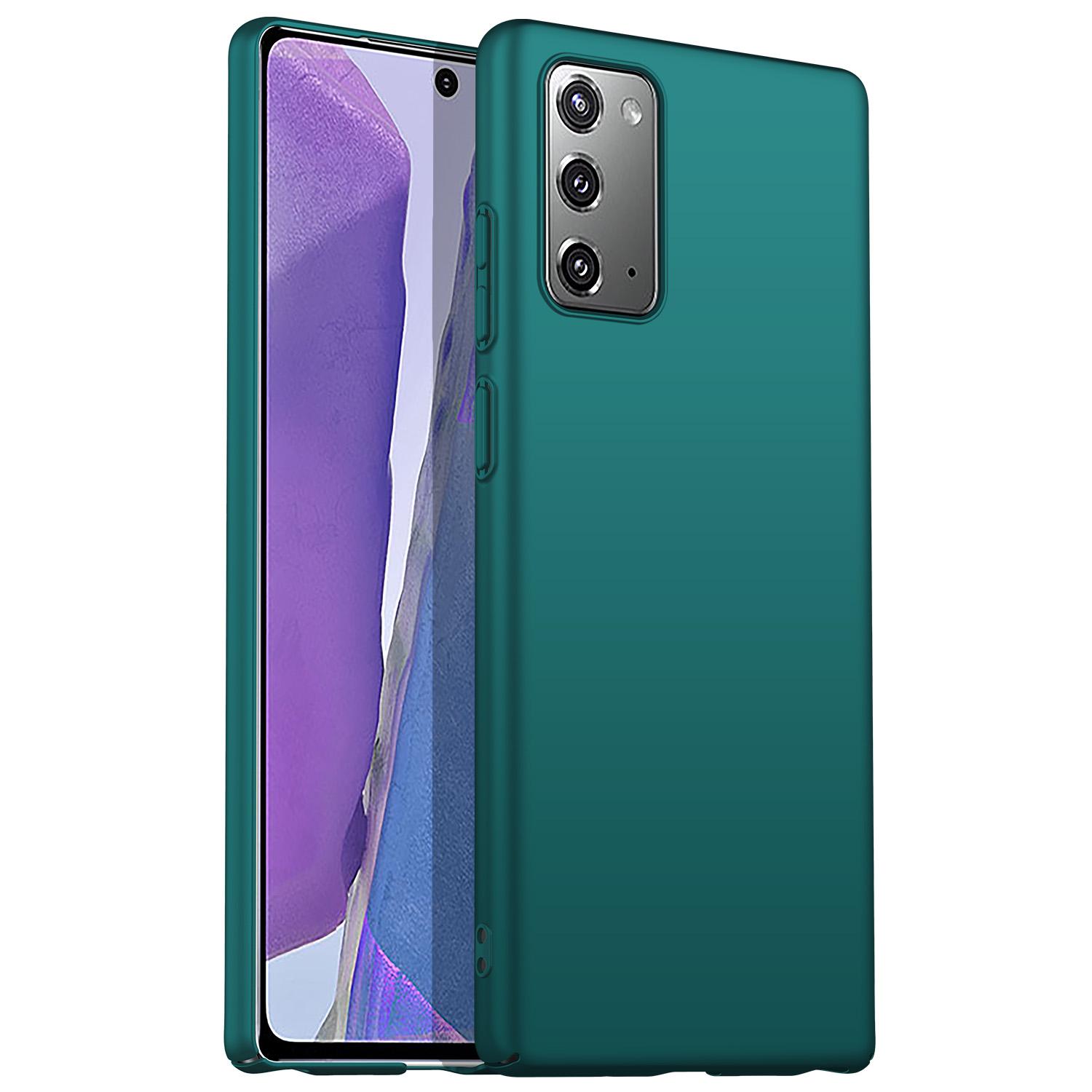 

Для Samsung Galaxy Note20 5G/Note20 Однотонный Жесткий ПК Чехол Противоударный Чехол для Телефона Green