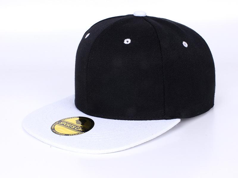 Unisex Flat Brim Baseball Cap For Men Women Fashion Color Plain Snapback Hat Outdoor Leisure Patchwork Hip Hop Sun Hats