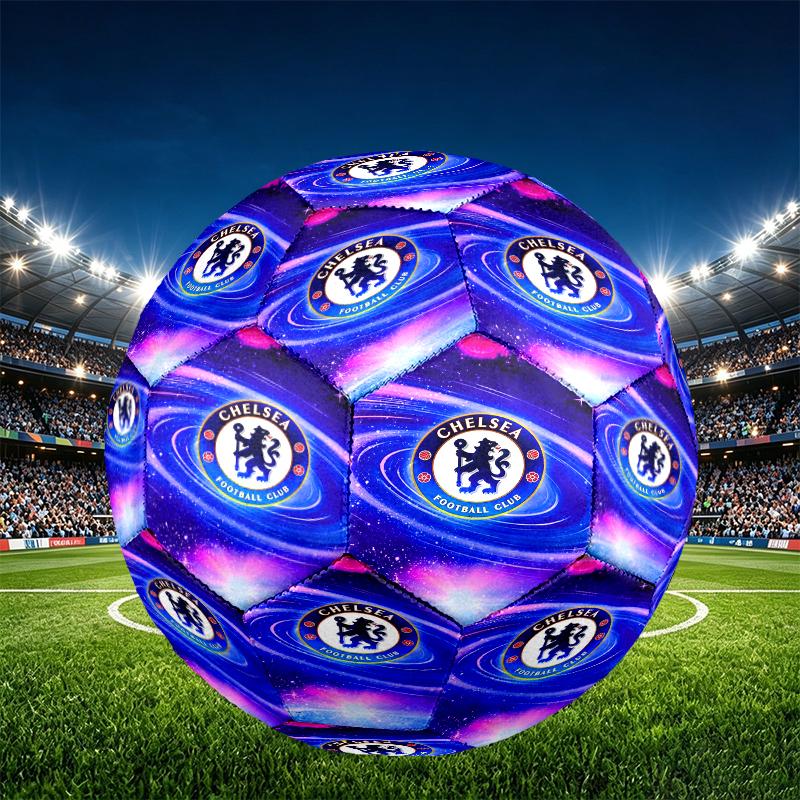 Chelsea F.C. Aufdruck Größe 5 Fußball, PU Abriebfester Fußball für Spieltraining und tägliches Üben, Geburtstagsgeschenk für Fußballfans