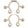 2 stuks/set Stalen Tepelpiercing Clips Nep Tepel Ronde Schroef Nep Tepelschild Mode Accessoire Clip Ontwerp