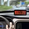 Clock For Car Dashboard LED Solar-Powered Interior Decoration Tiny Backlight Hygrometer Clock For Truck Auto Automotive Scooter