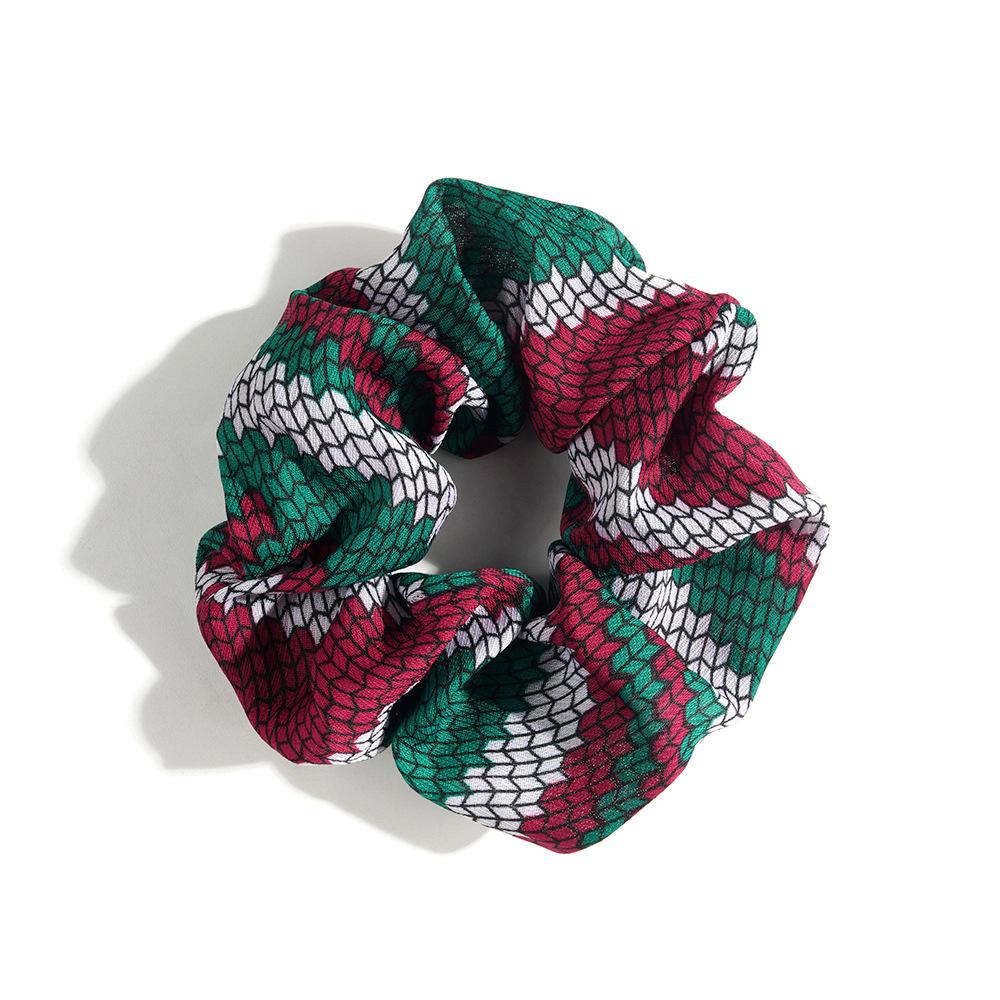 Leopard Print Hair Band Bohemian Large Intestine Band Small Fresh Commuter Rubber Band Flower Print Head Band Head Rope