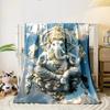 Ganesha Statue Style Blanket Bedroom Blanket for Livingroom Couch Lunch Break Soft Throw for Friend's Festival Gift