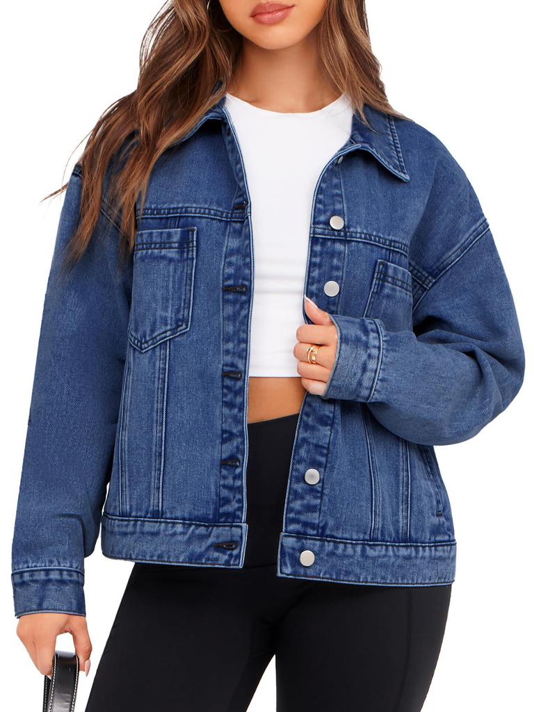 European-American Retro Loose Women's Denim Jacket for Spring and Autumn