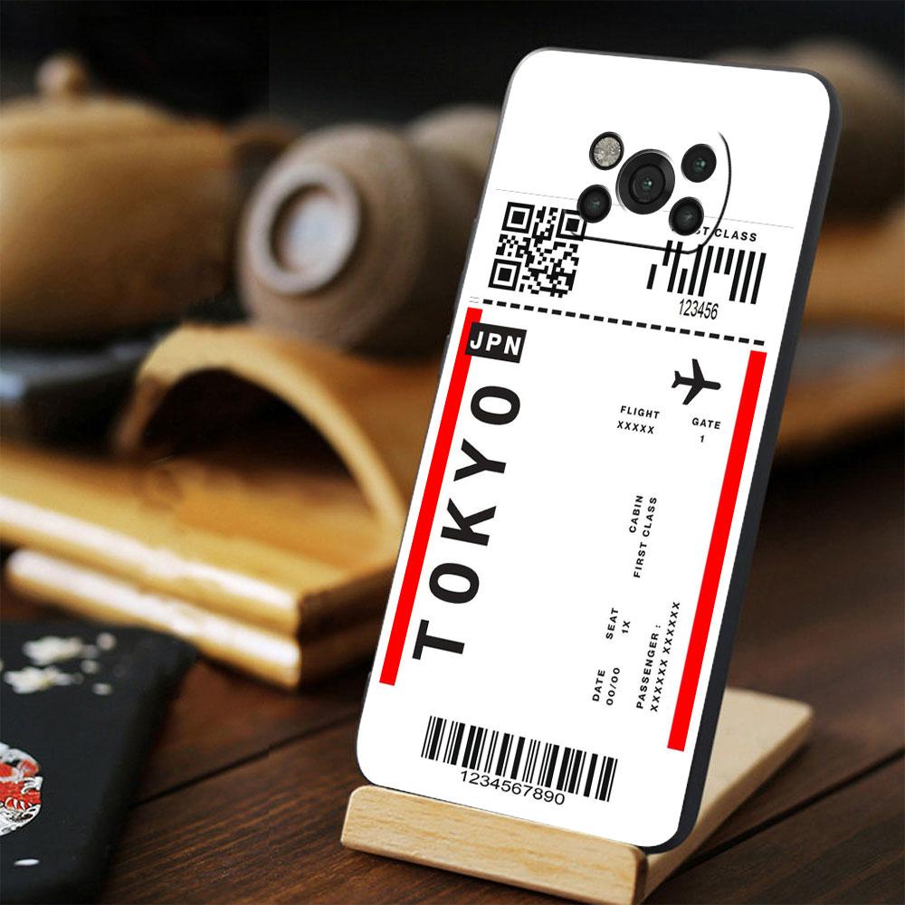 

Роскошный чехол для Xiaomi POCO MI 11 lite F3 F4 GT 10T X4 M4 Pro 5G M3 11T X3 NFC 9T Celular Coque со штрих-кодом авиабилета POCO X4 NFC