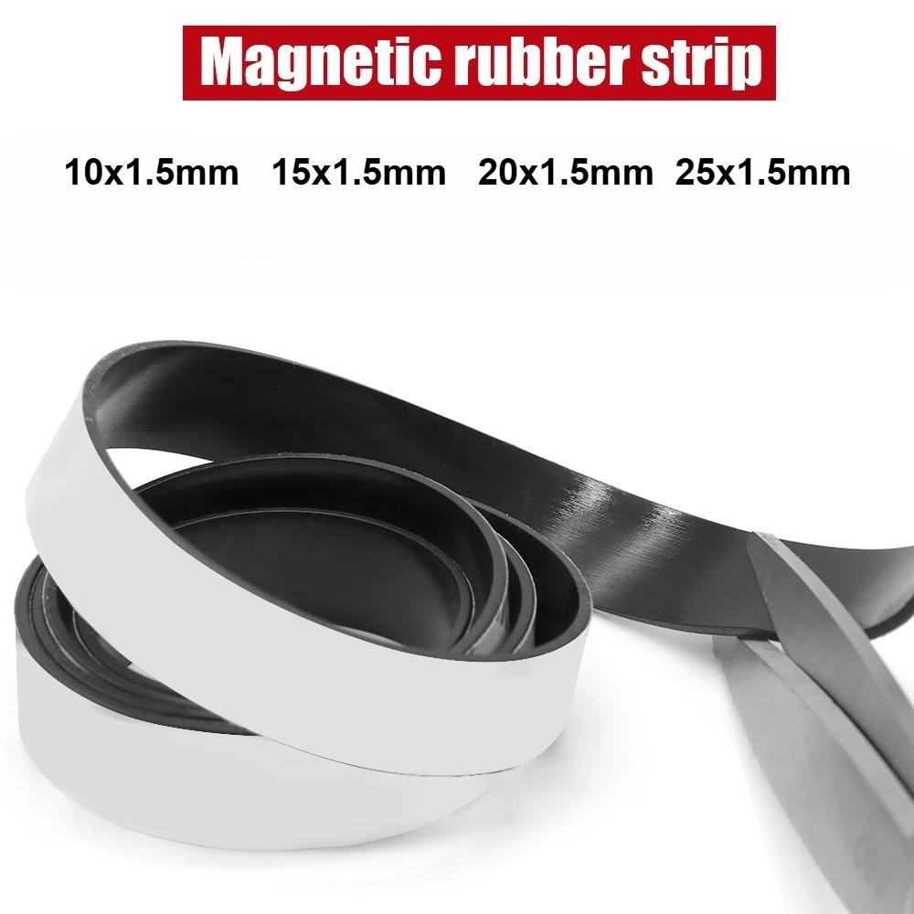 1Meter Self Adhesive Magnetic Tape Rubber Magnet Tape Strong Flexible Magnets Stripe for Refrigerator Photo Posters 39.37inch