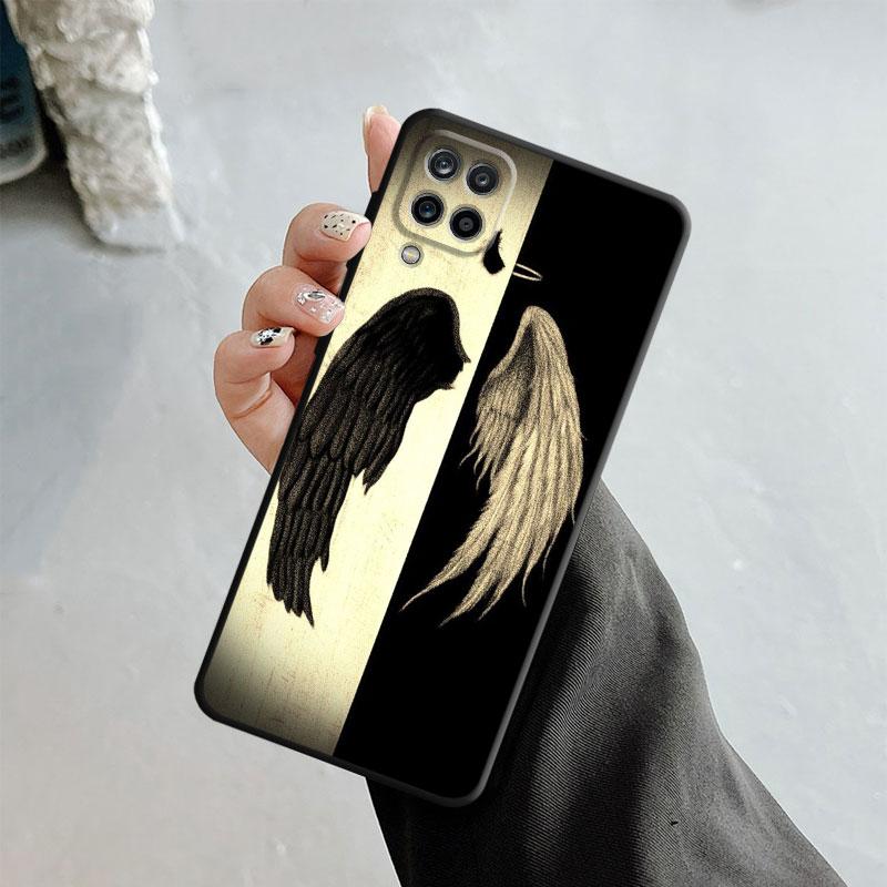 Carcasa de telefon pentru Samsung Galaxy A70 A70s A50 A30s A04s A20s A20e A02 A02s A03 A42 M52 M31 M04 Husa fetita cu aripi de inger si demon