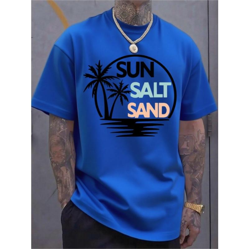Men's fashionable round neck T-shirt