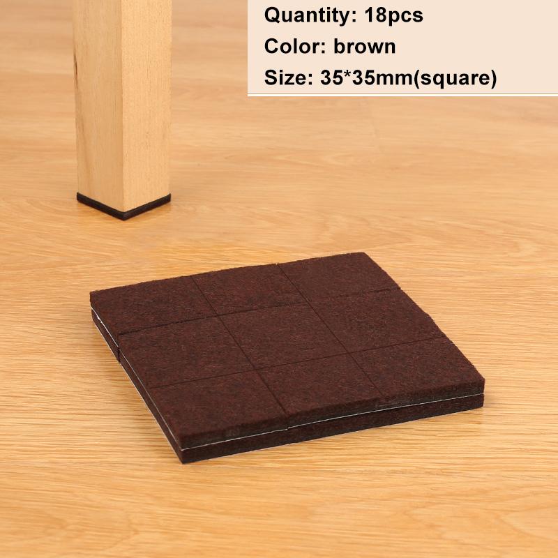 Felt Pads Furniture Feet Protector 5mm Square Table Chair Leg Stickers Cover Mats Wood Floor Protectors Bottom Anti-Slip Pads