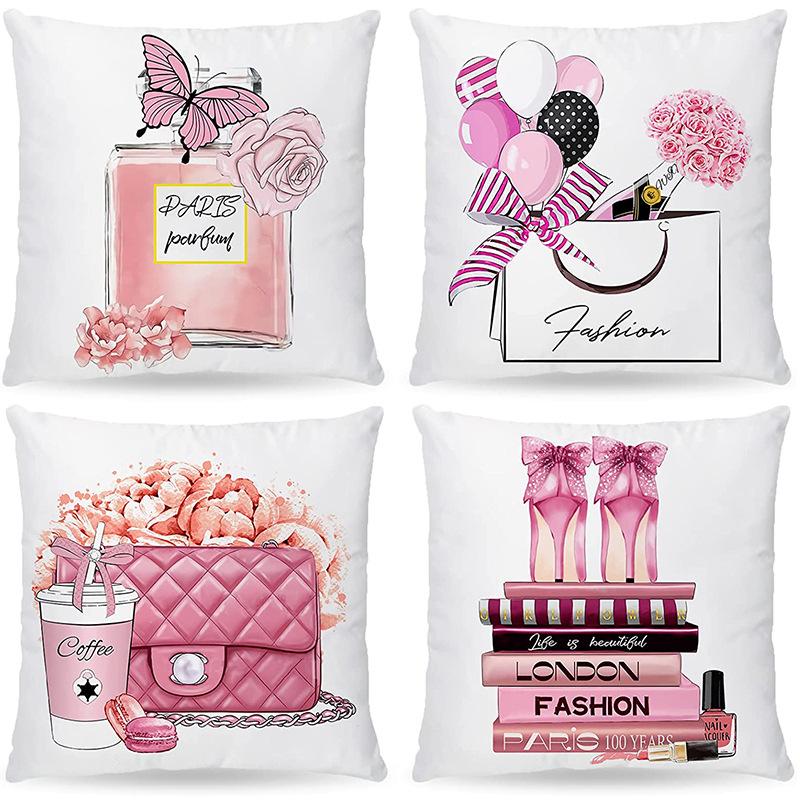 Perfume Bottle Pillow Cover Fashion Women'S Pet Home Sofa Car Ornament French Cushion Cover Premium Durable Quality