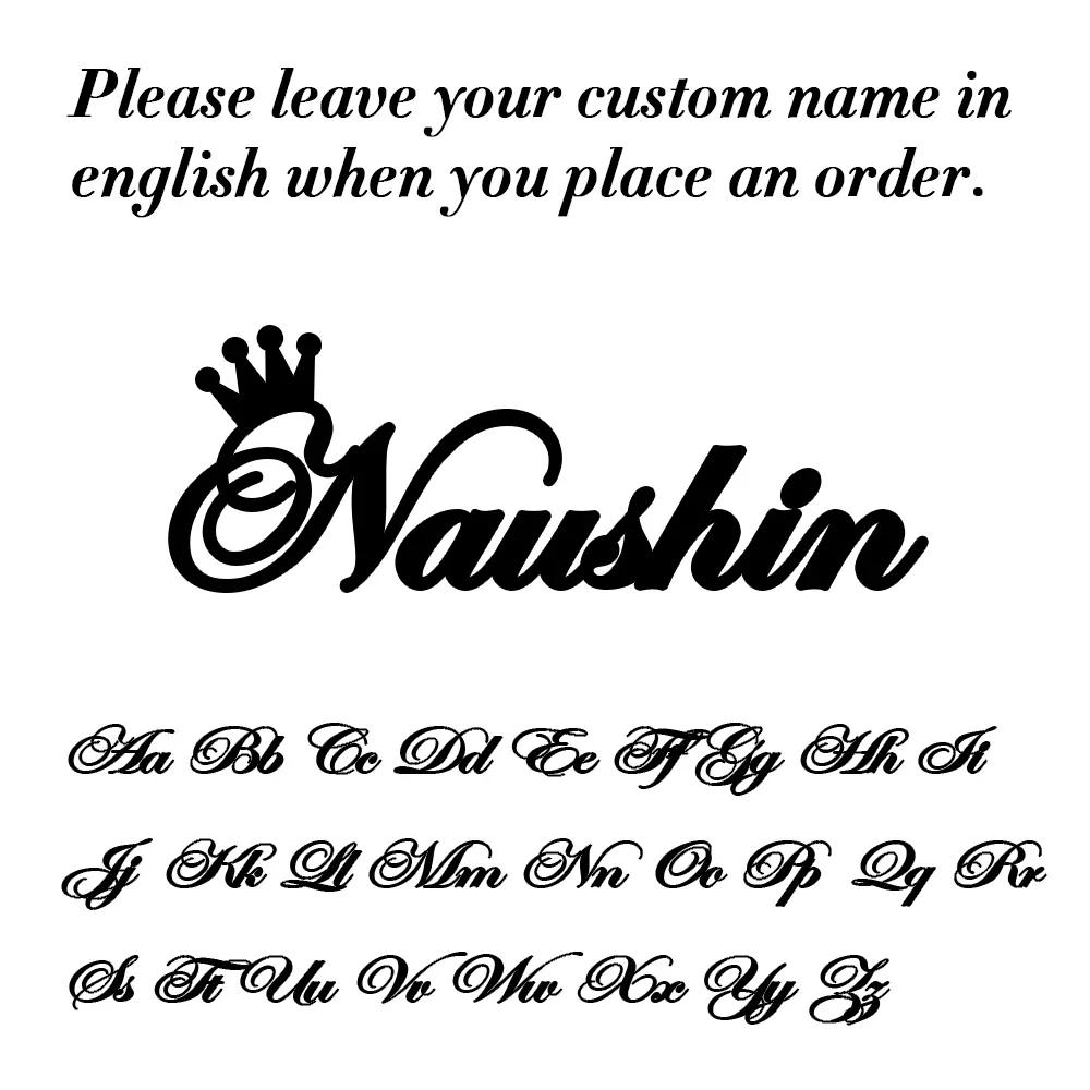 Stainless Steel Custom Name Letters Logo Brooch Personalized Nameplate Pins Badge Trendy Jewelry Gift for Women Men Kids