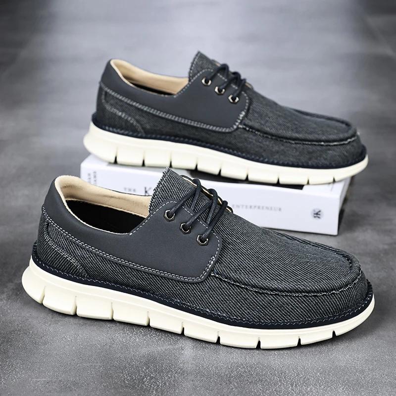 

Fashion Outdoor Men s Casual Denim Canvas Shoes Vulcanize Shoes Fashion Luxury Style Designer Breathable Men Sneakers Loafers Hombre 39 синий