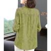 Breathable Cotton Blouse for Women Spring Autumn Loose Fit Fashionable High Quality Shirt for Mothers