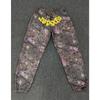 Heavy fleece foam print spider web hoodie sports casual sweater sweatpants set