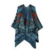 Women's Ethnic Shawl: Northwest Travel Cape, Thick Warm Scarf Cloak