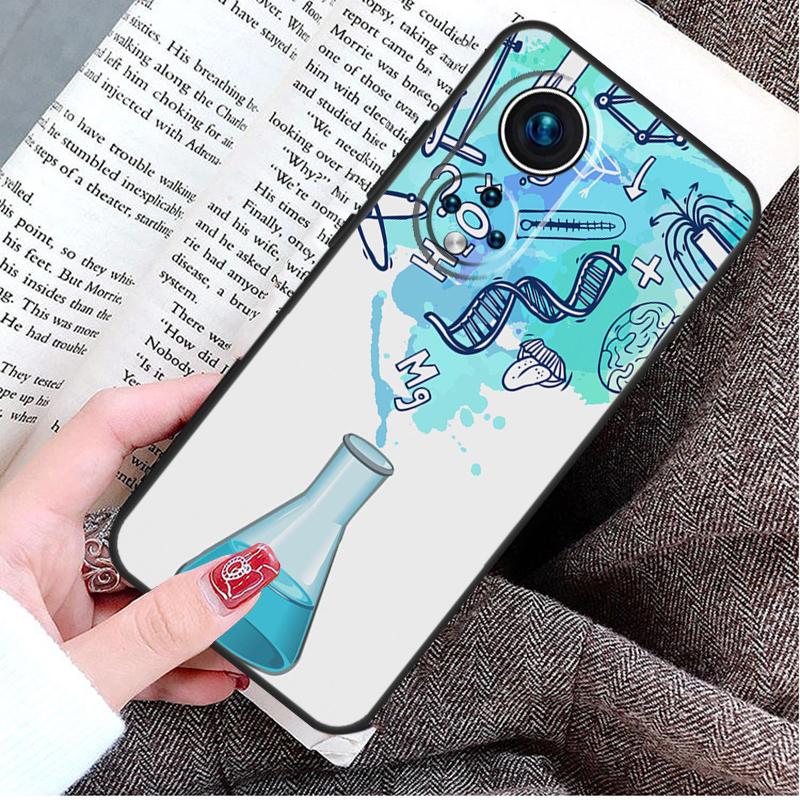 Science Chemistry Style Case For Honor Magic 8 6 7 Lite Honor 400 200 Pro 50 70 90 X8c X8b X9a X9c X9b X9d Win Cover