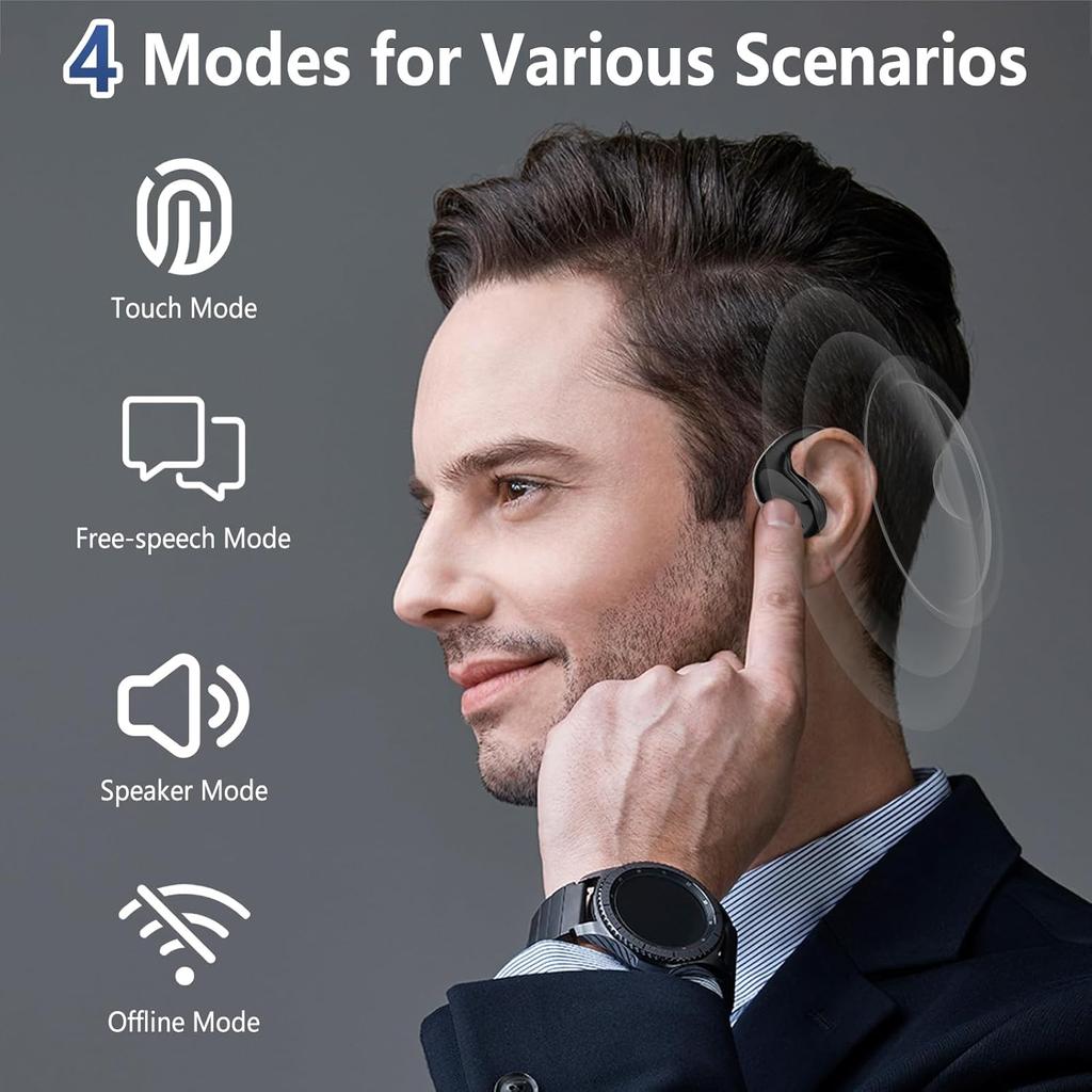 Translator Earbuds Real Time, Two-Way Language Translator Earbuds with Charging Base Support 144 Languages & 8 Offline Translation, Instant
