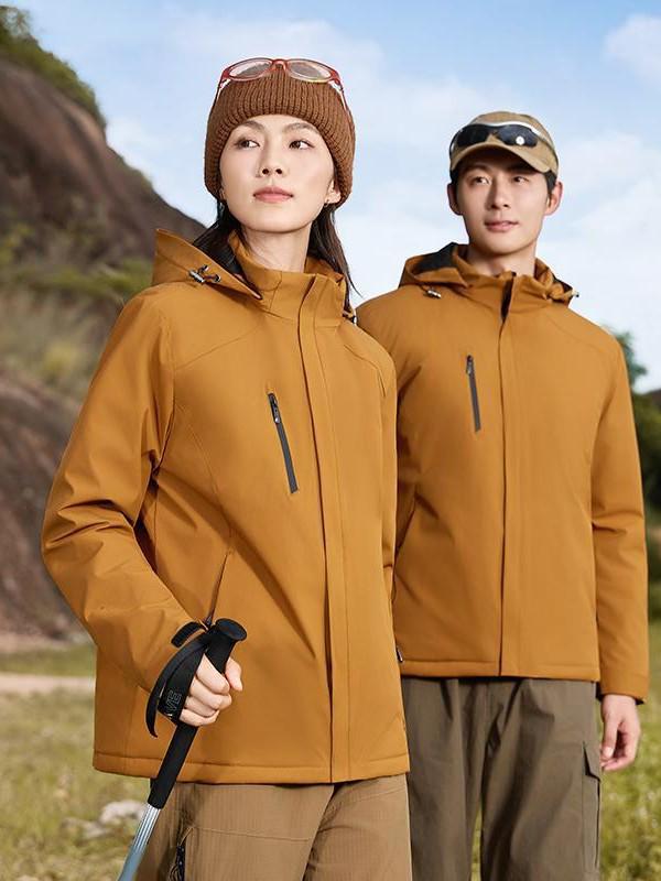 Unisex Graphene-Enhanced Windbreaker: Cotton & Velvet, Heat-Retaining, Windproof, Waterproof, Custom Embroidery