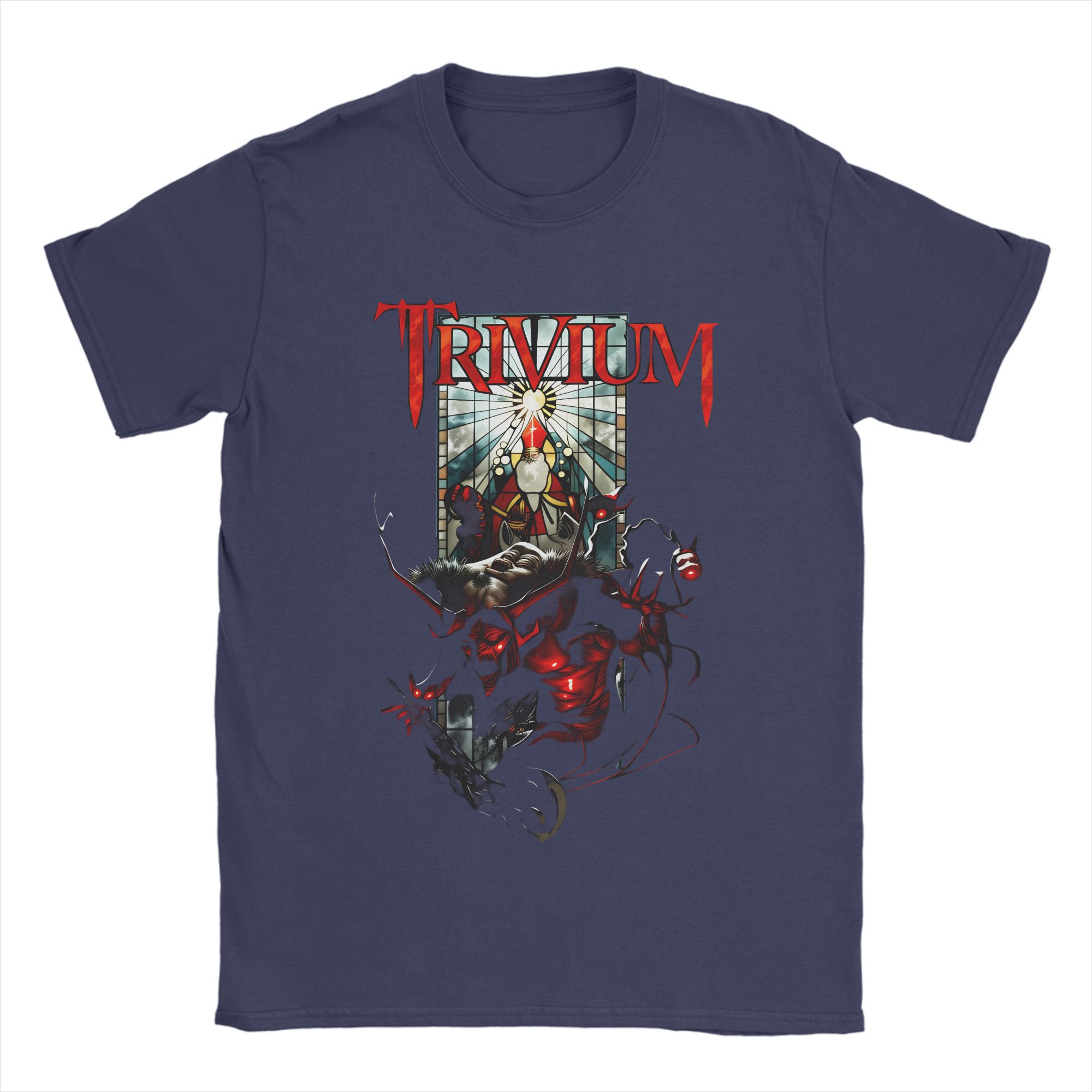 

Vtg Trivium Band Men T Shirts Fashion Tees Short Sleeve Round Collar TShirt 100 Cotton Printing Clothing 4XL
