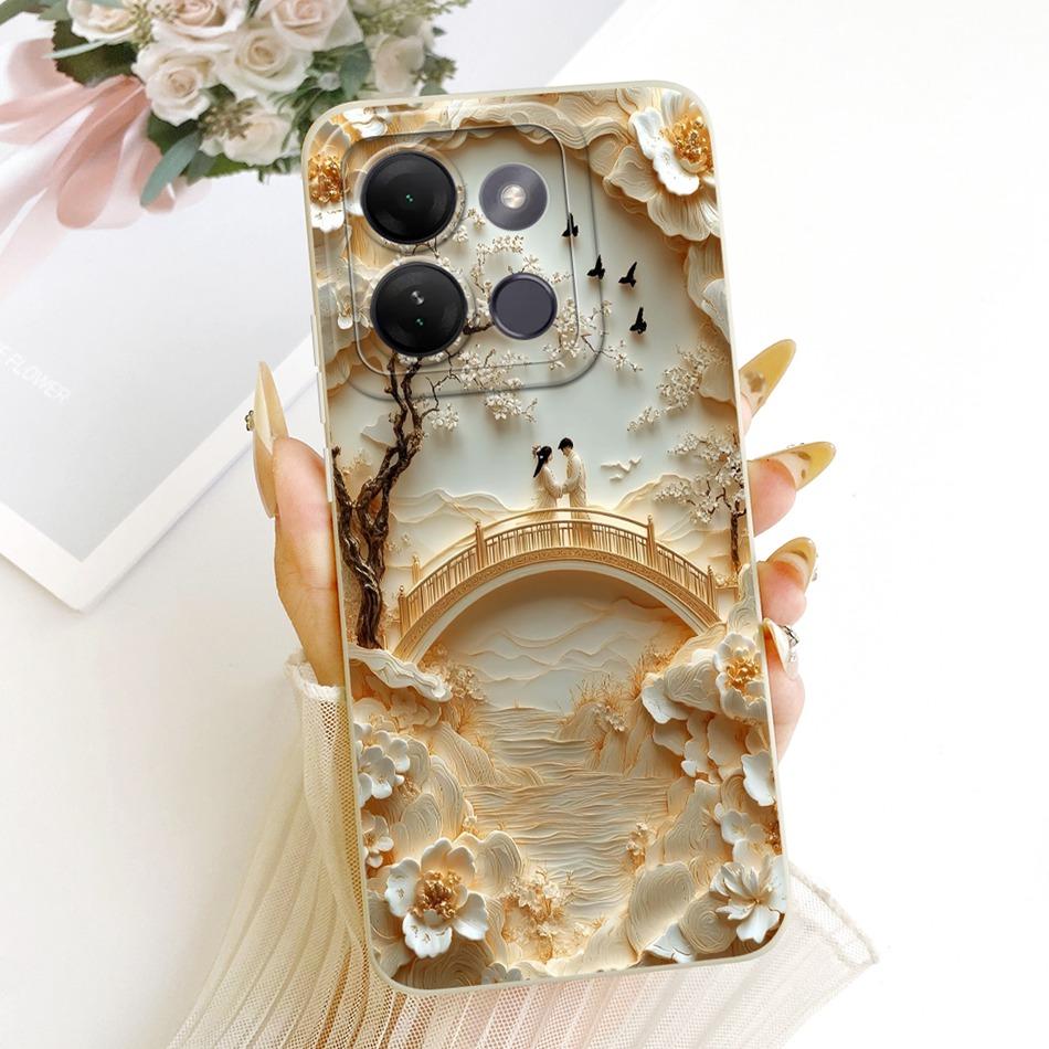 For Infinix Smart 7 HD / Smart7 Plus Cute Cat Flower Cartoon Phone Case For Infinix Smart 7HD 7Plus Soft Silicone Covers Bumpers