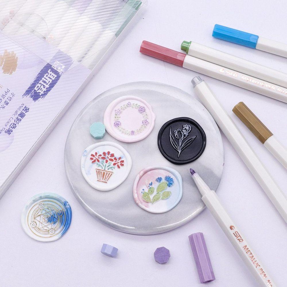 

DIY Card Making Fire Paint Seal Wax Stamp Mark Pen Waxing Color Pens Graffiti Pen Color Mark Pen золотой