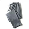 Men's Plus Size Spring Summer Sweatpants Fleece Joggers Loose Straight Cotton Versatile Casual Long Pants