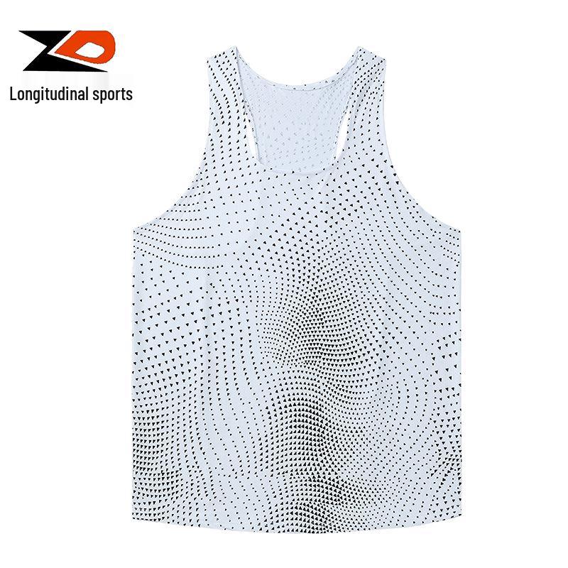 

Мужская быстросохнущая майка для марафона ZD - Легкая, дышащая сетка для тренировок Extra Large белый