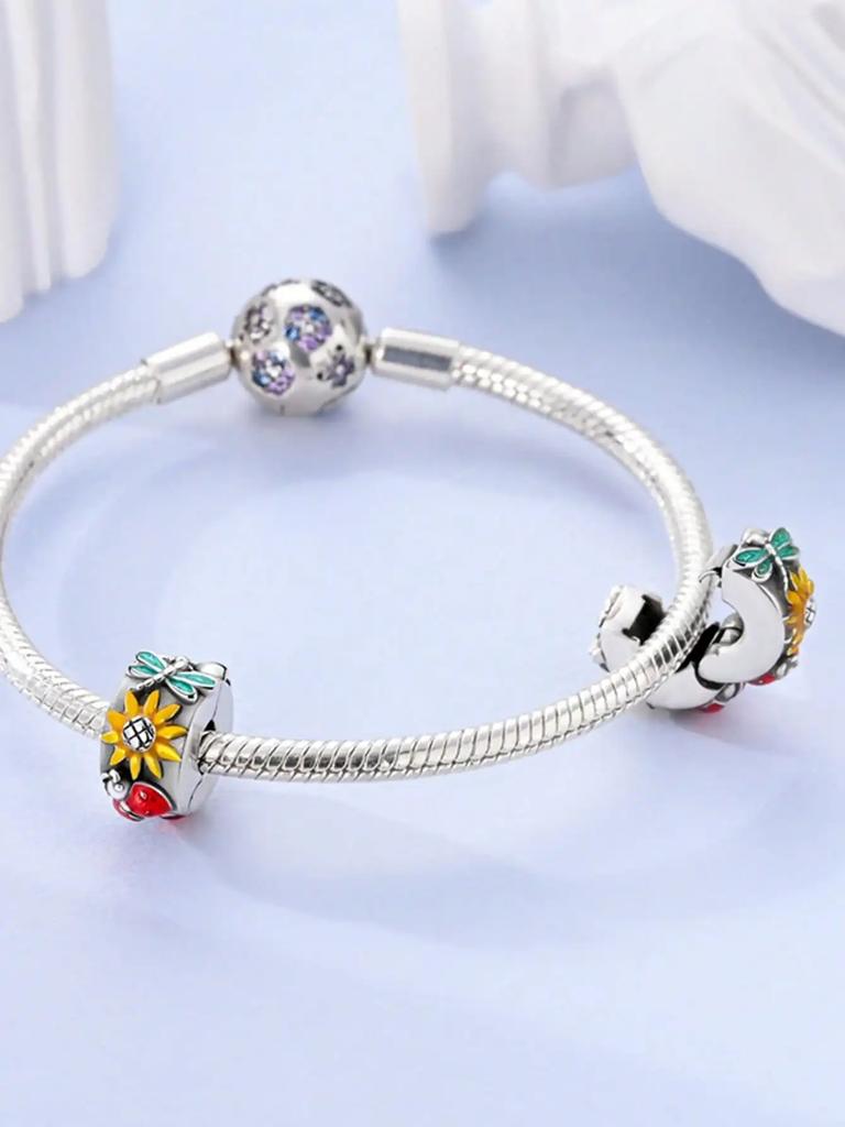 Charms Plata Copper Colors Sun Moon Stars Clips And Spacers Beads Pendant For Original Bracelet For Women Diy Jewelry Love Gift