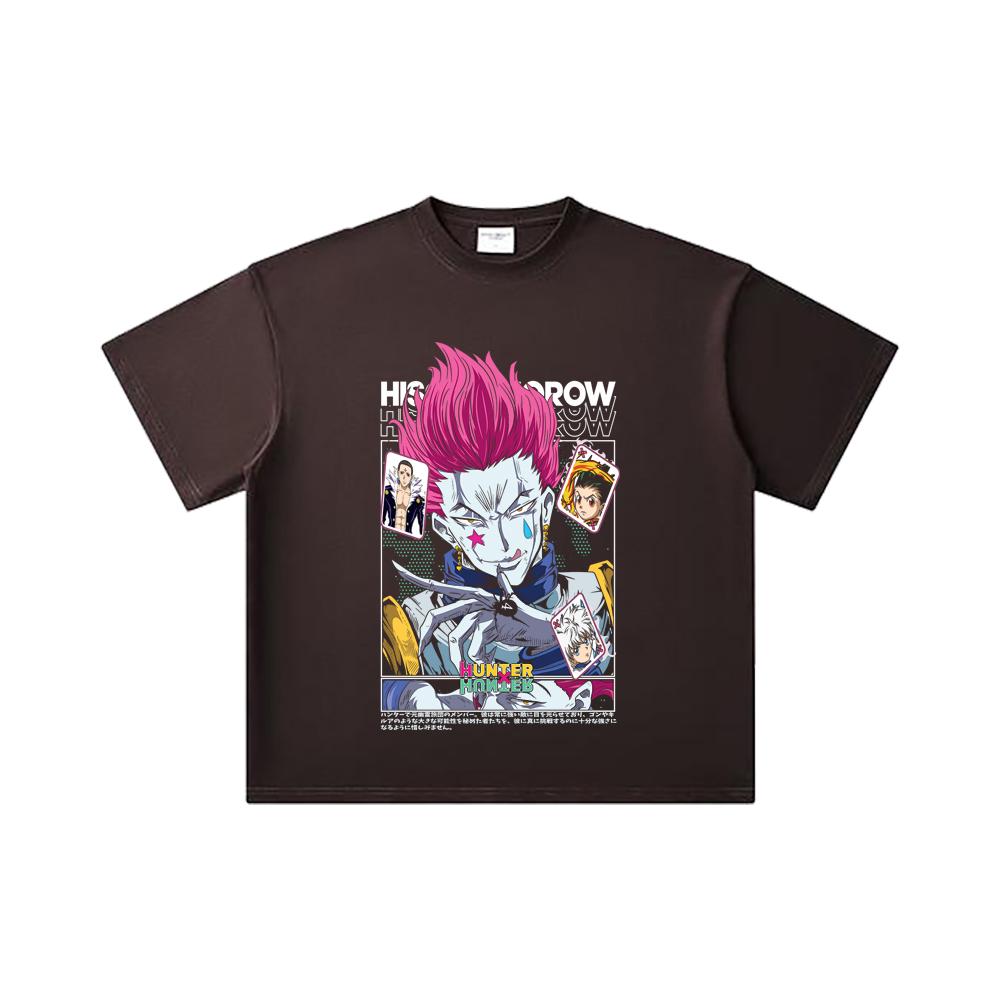 260 GSM Double Yarn 32 Count 100% Cotton HXH V3 Hisoka Print Unisex Heavy Cotton T Shirt