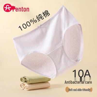 Fenteng Women's 100% Cotton Antibacterial 3-Pack Briefs