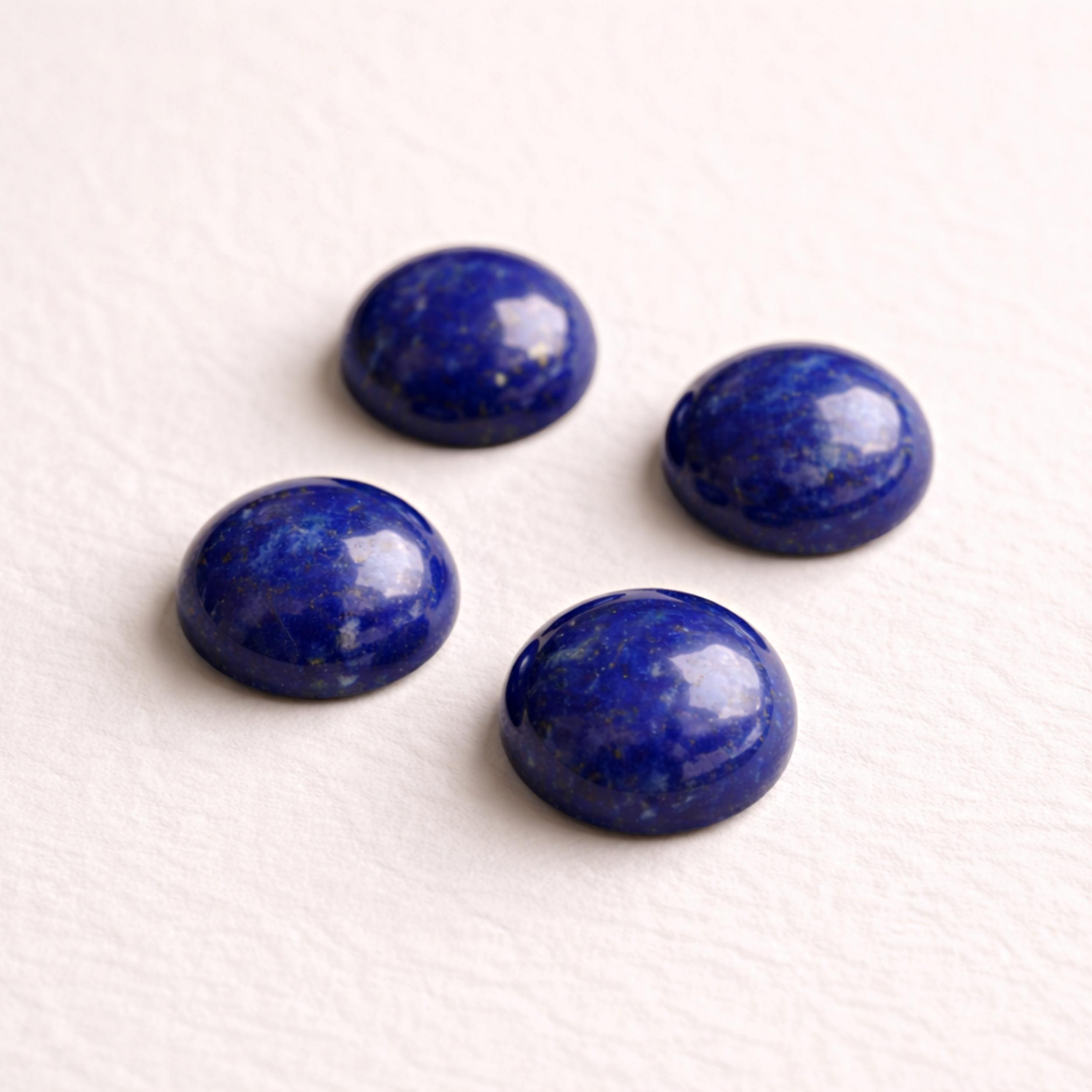 Драгоценные камни лазурит, Круглые полированные кабошоны из лазурита, Глубокие синие полудрагоценные камни 5mm синий