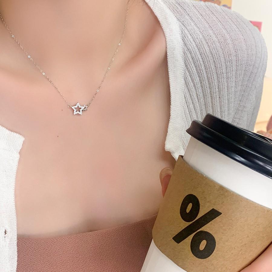 Women's Five-Pointed Star Necklace – Summer Niche Design, Light Luxury Wishing Star Clavicle Chain