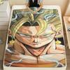 Koc Flanelowy z Nadrukiem Postaci Dragon Ball, Wysokiej Jakości, Wygodny na Wszystkie Pory Roku, Wystrój Domu, Ciepło i Komfort, Idealny na Prezenty Świąteczne