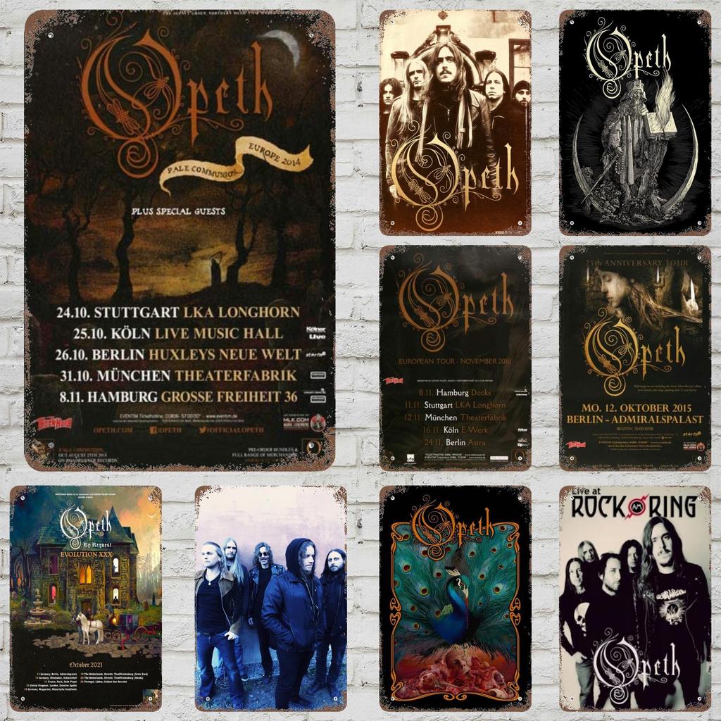 Opeth Vintage Metal Tin Signs Posters Decor Retro Metal Plaque Wall Art Decor for Garage Bar
