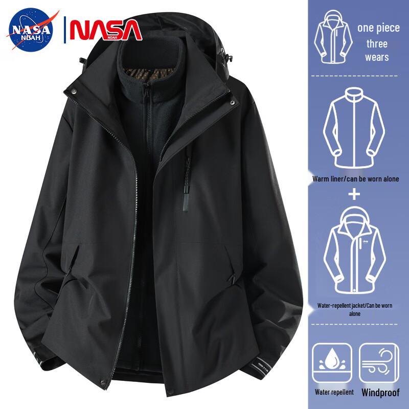 NASA NOAH Men s 3-in-1 Detachable Outdoor Jacket XL