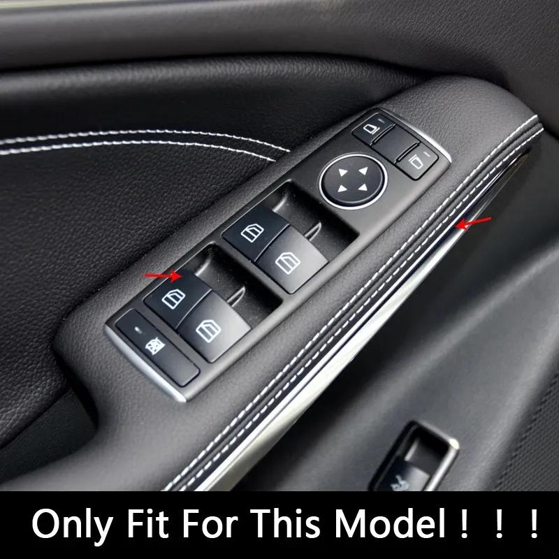 Car Sticker Door Armrest Window Glass Lift Buttons Cover Sequ Decoration For Mercedes Benz A B C E G Class GLA GLE GLS GLK ML