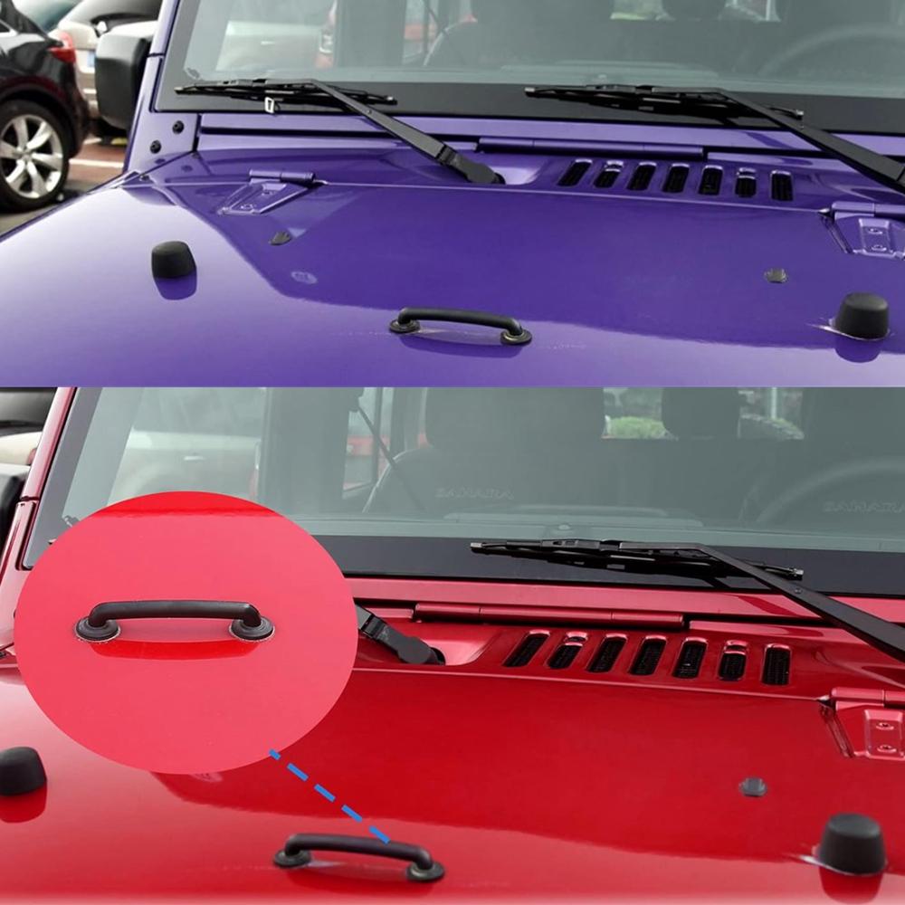 Windshield Hold Down Bracket Hood Handle Footman Loop 55176422 Fit for Jeep Wrangler JK 2007-2018 for Wrangler TJ 1997-2006