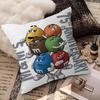 Classic M_M&M Chocolate Pillow Anime Pillow Sofa Bed Head Pillow Cover Cushion Cover 45X45 Cm Fashion