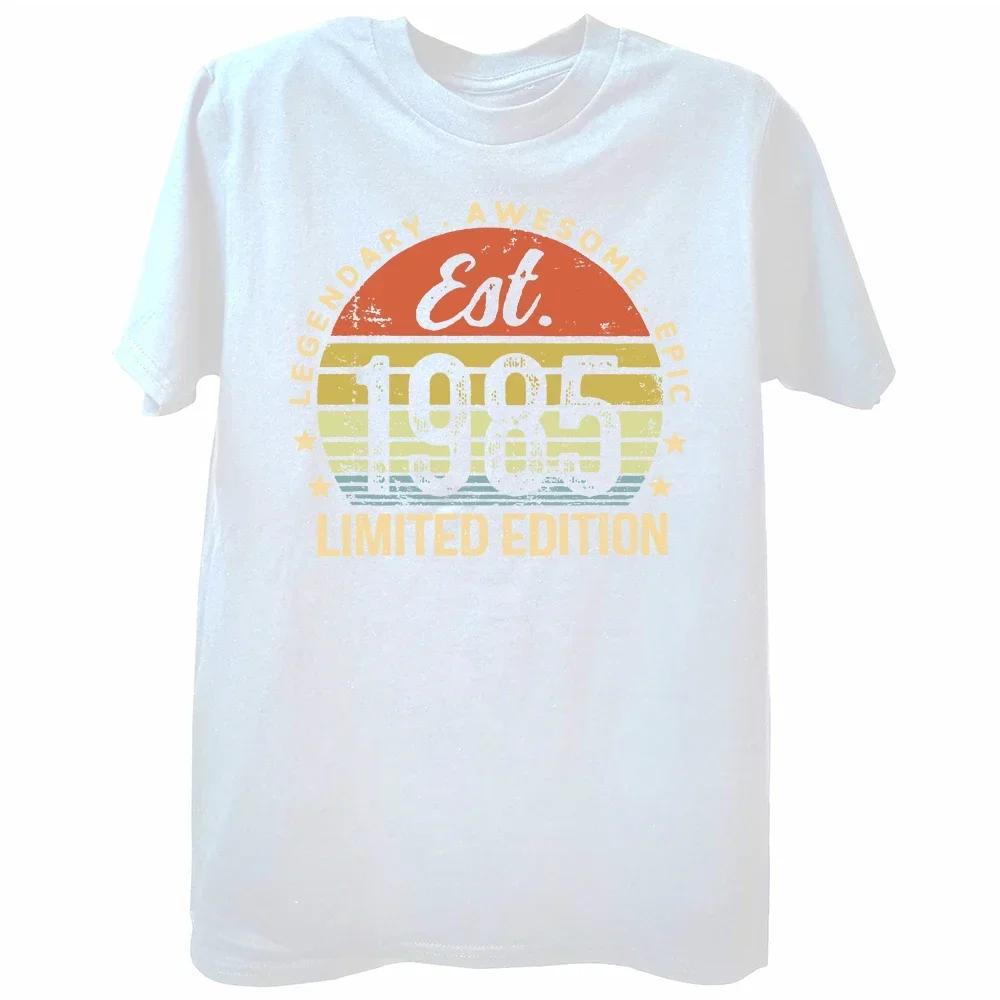 Summer Cotton Streetwear Short Sleeve T-shirt Funny 39 Year Old Gifts Vintage 1985 Limited Edition 39th Birthday Gift T Shirts