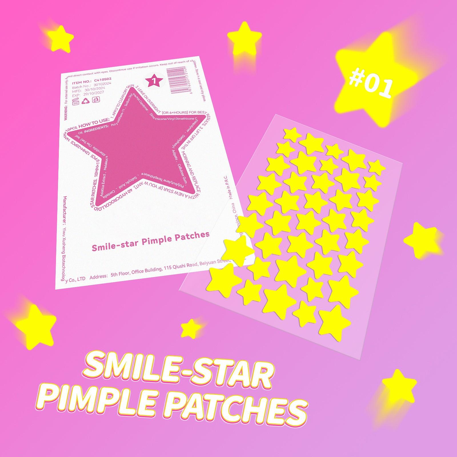 

Гидроколлоидный пластырь Color Star Acne Patch, содержащий 40 штук в пакете, мультяшный пластырь Acne Patch, портативное удаление прыщей One Size жёлтый