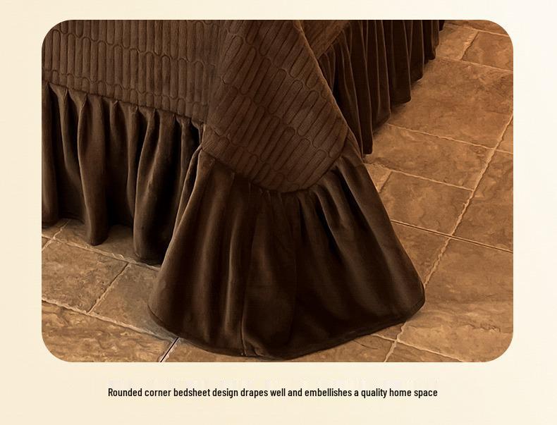 2025 Merlad Double-Sided Furry Velvet Bedspread & Sheet Set