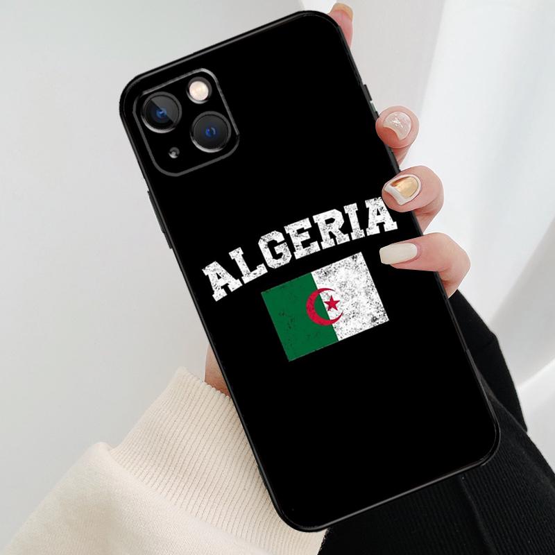 Flag Of Algeria Phone Case For iPhone 17 Pro Max 16 15 11 13 12 14 Pro Max mini 15 16 Plus 16e 17 Air Cover